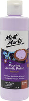 Mont Marte Premium Pouring Acrylic Paint, 240ml (8.11oz), Light Purple, Pre-Mixed Acrylic Paint, Suitable for a Variety of Surfaces Including Stre...