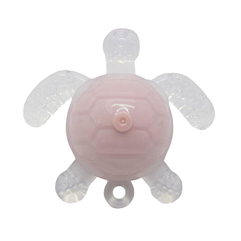 Turtle teether (Pink) Silicone Baby Teether Toy - Animal Turtle Teething Relief Toy for Babies, Toddlers, Infants, Girls & Boys - Baby Chew Toy - ...