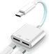 USB C Splitter 1 in 2 Out, Dual USB C Headphone and 60W Charger Adapter, Type C Audio Adapter with Fast Charging Dongle Compatible with iPhone 15,...