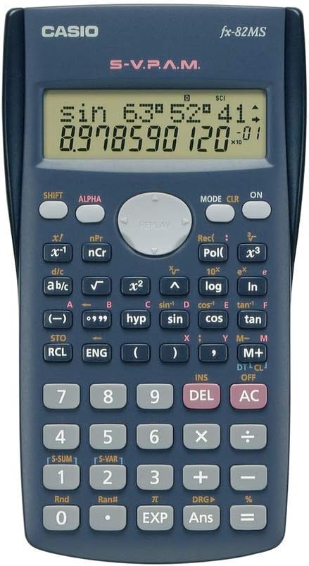 Casio FX-82MS 2-Line Display Scientific Calculator...