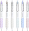 PapaBear Black gel pen, Lantern Shaped Grip, Student Examination Special Pen, Retractable Ballpoint Pen, Fashionable Elegant pen, 6-Pack...