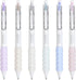 PapaBear Black gel pen, Lantern Shaped Grip, Student Examination Special Pen, Retractable Ballpoint Pen, Fashionable Elegant pen, 6-Pack...