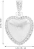 GLEAVI Heart Bezels 12 Set of Rhinestone Trays Pendant Sublimation Pendant Trays Heart Shape Double Sided Rhinestone Bezel Trays for Making Heart ...
