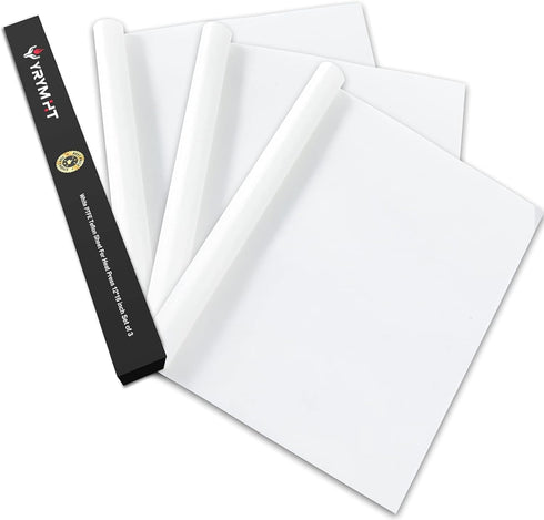 White Teflon Sheet for Heat Press - 3 Pack Non Stick Teflon Sheets 12 x 16" Heat Transfer Paper Reusable Heat Resistant Craft Mat...
