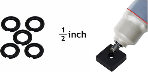 (6 Sets) 1/2" Retaining Ring Clip with O-Ring for Milwaukee Electric/Pneumatic Type Impact Wrench, Retainer Ring Anvil Install Tool Included...