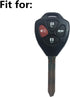 New Black Silicone Key Jacket Key Case 4 Buttons Remote Fob Skin Silicone Cover Key Case Holder Bag for Toyota Camry Avalon Matrix Corolla Toyota ...