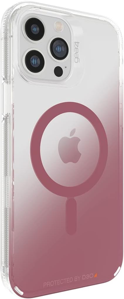 Gear4 ZAGG Milan Snap Case - MagSafe Compatible Clear Case with Beautiful Detailing - for Apple iPhone 13 Pro Max - Rose,702008222...