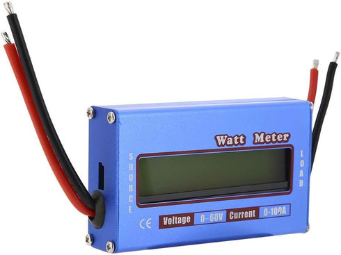 Watt Meter, Digital Power Analyzer with Digital LCD DC 60V 100A Wattmeter for Voltage (V) Current (A) Power (W) (Ah) and Energy (Wh) Measurement...