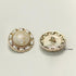 20 Pcs Metal Retro Vents Pearl Buttons Skirt Jackets Knitted Cardigans Decorative Buttons 18mm/0.7inch (Black10pcs + White10 pcs)...