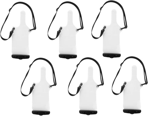 6Pcs Universal Two Way Radio Waterproof Case Bag Portable Walkie Talkie Rainproof Pouch with Adjustable Strap Compatible for Motorola Kenwood Midl...