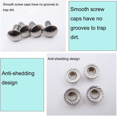 4 Pack Stock Pot Handle Screws SaucePan Grip Mount Screw M6x16mm Repair Fixing Lock Bolt Replacement for Wok Soup Pots Nonstick Stockpot Frying Pa...