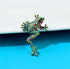 Rhinestone Frog Brooch Vivid Animal Pin Full Glasses Design Alloy Material Green Color Women And Men Jewelry...