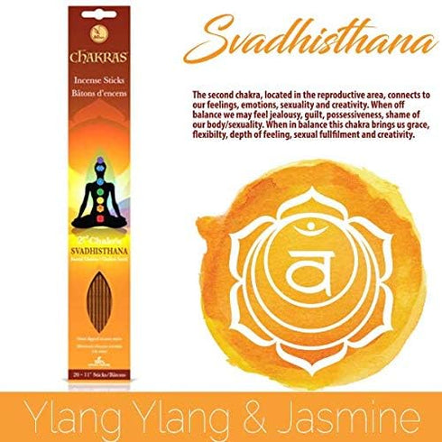 Chakras Natural Incense Sticks Essential Set. 140 Sticks, Each Lasting 1+ Hour Perfect for Meditation, Reiki, Yoga, Relaxation, & Healing! Natural...