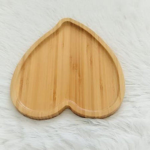 PRETYZOOM Heart Shaped Cutting Board 2pcs Valentines Day Wood Bamboo Serving Board Cheese Platter Tray Heart Charcuterie Bread Board for Appetizer...