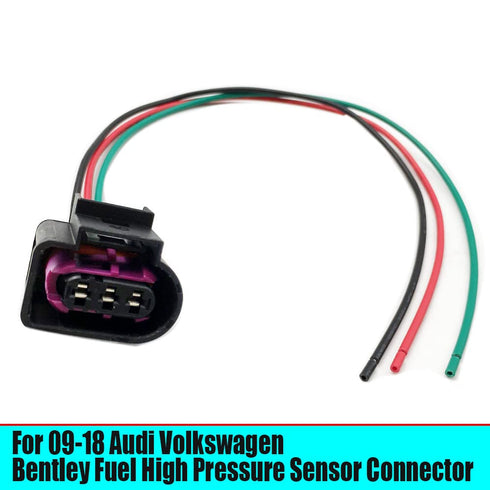 Huayicarbpart Compatible with Audi Volkswagen 2009-2018 Bentley Fuel High Pressure Sensor Connector Harness Pigtail 4D0971993...