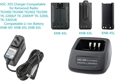 12V 1A AC Adapter Charger Replacement, Regulated Power Supply Cord for Kenwood KSC-35S TK3400 TK2400 TK2402 TK2300...