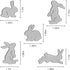 Easter Rabbit Die Cuts for Card Making,Cute Bunny Cutting Dies Animal Embossing Template for Scrapbooking DIY Cards Album Crafts Supplies Decorati...