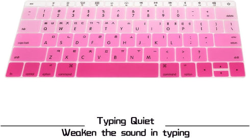 HRH Korean Language Silicone Keyboard Cover Skin for MacBook Pro 13" A1708 A1988 No Touch Bar (2018 2017 2016)&12" A1534 with Retina Display(2015)...