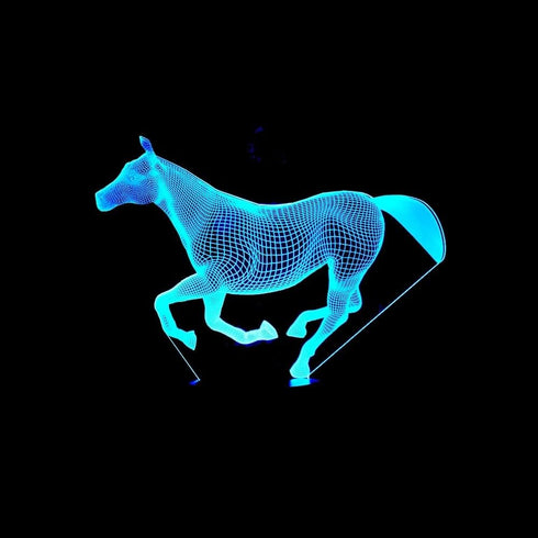 Horse 3D Light Girls Bedroom lamp, 7 Color Change Art Sculpture Lights LED Desk Table Light, Awesome Gift for Brother Sister Husband Wife Boss Fat...