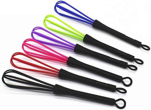 1Pc Random 6 Colors Plastic Hairdressing Dye Cream Whisk Hair Color Mixer Hair Care Styling Tools Mixer Tool Hair Color Mixing Bowls...