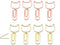 30pcs Kitten Shape Paper Clips with Clear Box, Rose Gold and Yellow Gold, Funny Cute Paperclips Bookmarks Planner Clips for Fun Office Supplies Sc...