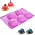 Newk 5 Holes Semi Sphere Silicone Mold, 3 Packs 5-Cavity Half Sphere Mold for Making Chocolate Bomb, Cake, Jelly, Pudding, Dome Mousse - Purple...