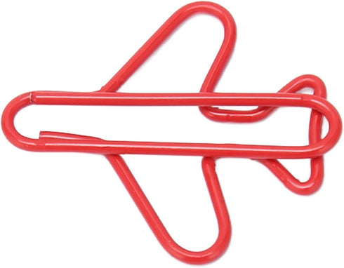 Office Paper Clips, Paper Clips Plating Process Airplane Shaped for Scrapbooking (Red)...