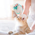 Dog Cat Bath Brush Silicone Rubber Dog Grooming Brush Puppy Massage Scrubber Hair Fur Grooming Cleaning Shower Soft Shampoo Dispenser 2pcs Pink...