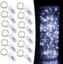 YKB 12 PCS White Fairy Lights LED String Lights Battery Powered, 20 Micro LEDs on 3.3ft/1m Silvery Copper Wire, Battery Operated String Lights by ...