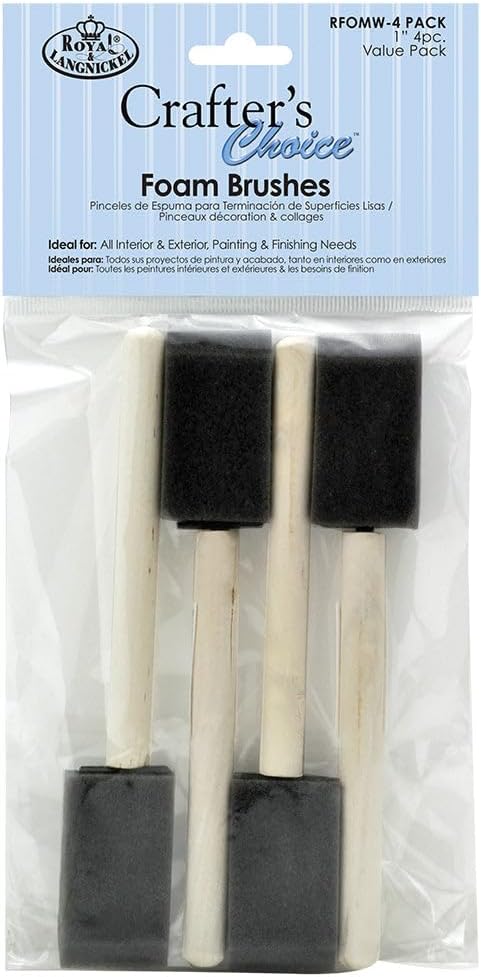 Royal & Langnickel - Crafter's Choice 4 Count 1" Foam Brushes | RFOMW-4PACK...