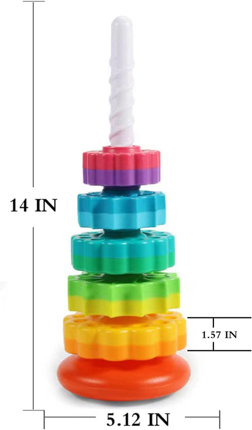 Baby Spin stack Toy,Premium Stacking Toy for Kids,Baby Spinning Toy,Stacking Toy for Babies and Toddlers,Educational Toddler Learning Toys,Autism ...