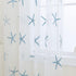 Embroidered Teal Starfish Sheer Curtains for Living Room 84 inches Long Rod Pocket Retro Voile Window Curtains Drapes for Bedroom 52 x 84 Inch 1 P...