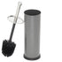 Home Basics Toilet Brush with Swirl Canister, Grey | Sturdy Base | Embossed Design | Neutral Color...