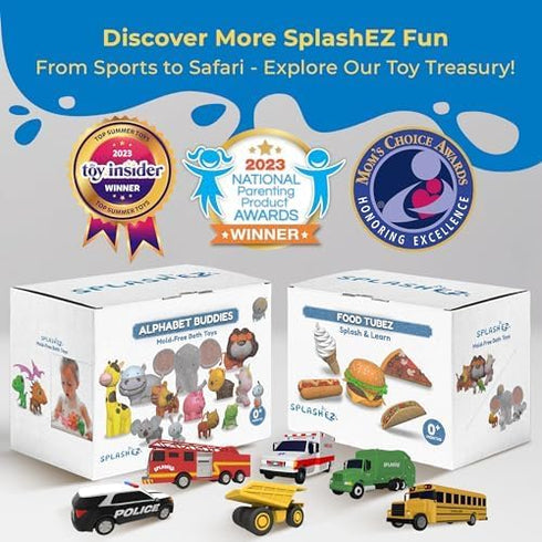 Mold Free Bath Toys for Babies and Toddlers, No Hole Bath Toys, Non Squirting Bath Toys no Mold for Tub, Beach, Pool, BPA-Free, Safe, Fun Infant B...