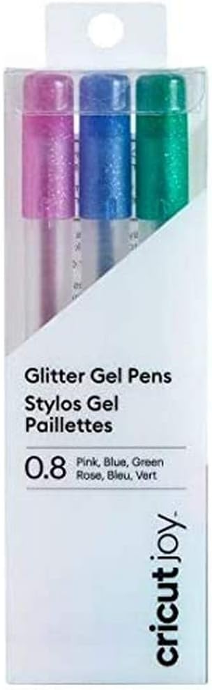 Cricut Joy Glitter Gel Pens, 0.8 mm (3) Pink, Blue, Green...