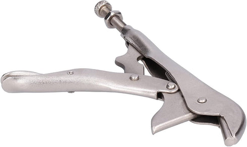 ViaGasaFamido Locking Pliers Curved Jaw Locking Pliers Wire Cutter Pinch Off Lock Tool Copper Pipe Sealing Pliers with Tension Spring 7mm 45# Stee...