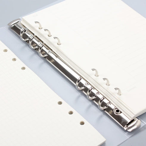 A5 6 Ring Binder Cover Waterproof Loose Leaf Notebook Folder Transparent Notebook Cover Case Refillable for Diary Office Home School...