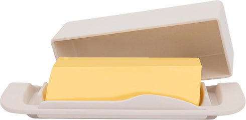 Bamboo Butter Dish with Lid and Knife,Small Butter Keeper for One Stick of Butter,Butter Holder Container for Refrigerator,Countertop,Dishwasher S...