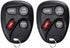 KeylessOption Keyless Entry Remote Control Car Key Fob Replacement for 15732805 (Pack of 2)...