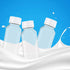 Axe Sickle 3 Pcs 8 Ounce Juice Bottles Plastic Milk Bottles Bulk Beverage Containers with Tamper Evident Caps Lids White for Milk, Juice, Drinks a...