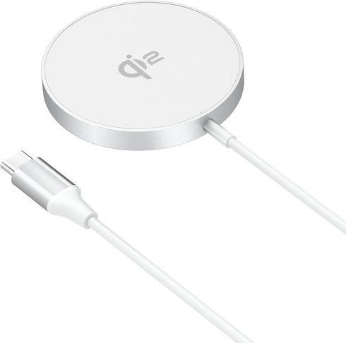 MMOBIEL Magnetic Wireless Charger 15W Qi2 Certified – Wireless Charging Pad for MagSafe iPhone and Samsung – Wireless Charging Station for AirPods...