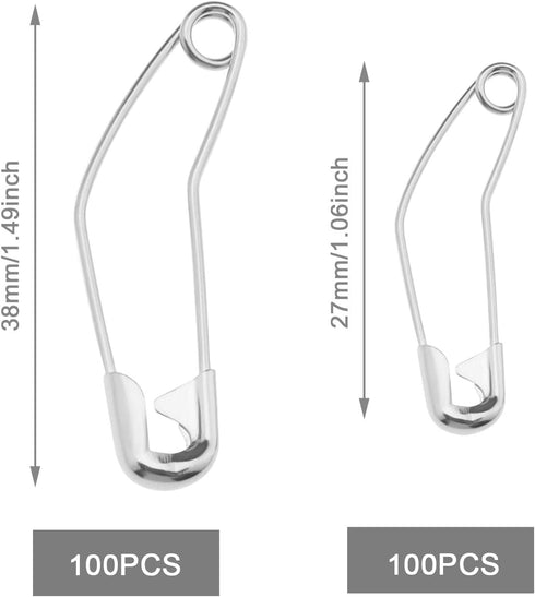 Create idea 200Pcs Curved Safety Pins Curved Security Pins Quilting Basting Pins Curved Basting Pins Office Accessories for Crafting Quilting Sewi...