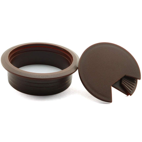 2pcs 2inch Desk Wire Cord Cable Grommets Hole Cover for Office PC Desk Cable Cord Organizer Plastic Cover(Dark Brown)...