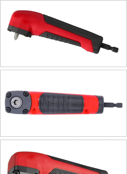 Right Angle Attachment Electric Screwdriver Repair 90 Degree Corner Device, Shockwave Impact Duty Right Angle Attachment (Red,black)...