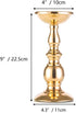 Set of 2 Gold Candlestick Metal Pillar Candle Holders, Flameless Candlestick Holders Stand Centerpieces Decoration Ideal for Weddings, Special Eve...
