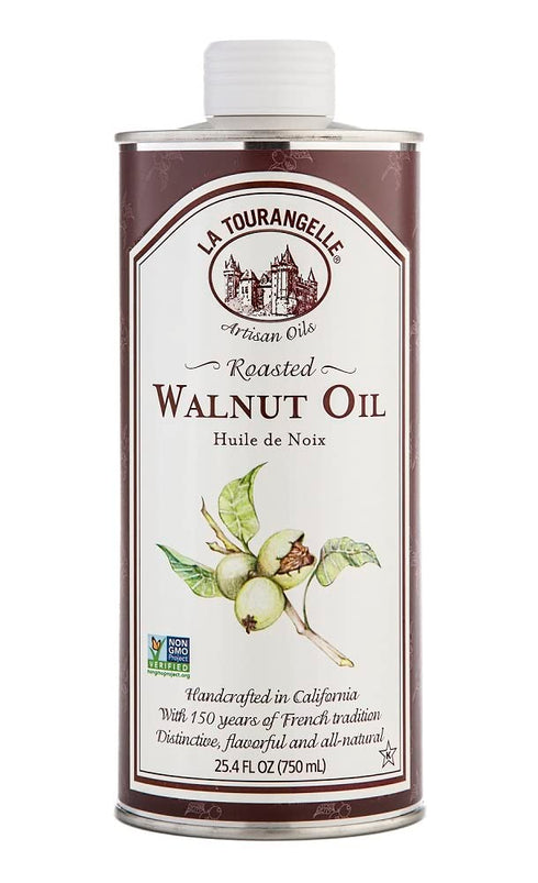 La Tourangelle, Roasted Walnut Oil, Plant-Based Source of Omega-3 Fatty Acid, Cooking, Baking, & Beauty, 25.4 Fl Oz...