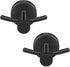 Pack of 2 Matte Black Wall Mounted Towel Hooks for Bathroom Shower Kitchen Cabinet Closet Door, SUS304 Stainless Steel Double Bath Robe Hook...