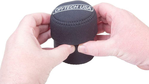 OP/TECH USA 7801054 Fold-Over Neoprene Lens Pouch – Durable Camera Lens Case with No-Lose Lid – 304 (Black)...
