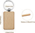 Tenalleys 10Pcs Blanks Rectangle Wooden Keychain 1.2 inch Wood Engraving Unfinished Keychain with 10 pcs Key Rings for DIY Crafts Gift Accessories...
