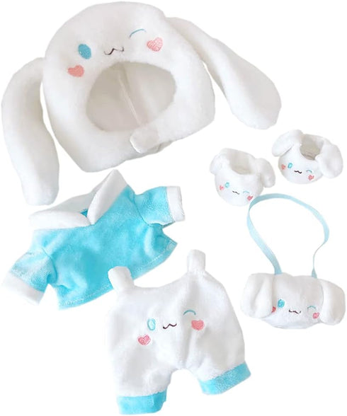 niannyyhouse Doll Dressup 7.8in/20cm Plush Doll Clothes Blue Dog Suit Stuffed Figures Toys Accessories...